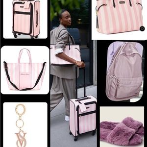 Vs carry-on suitcase slippers backpack keychain 2 bags/ totes NO EXTRA BAGS!!!